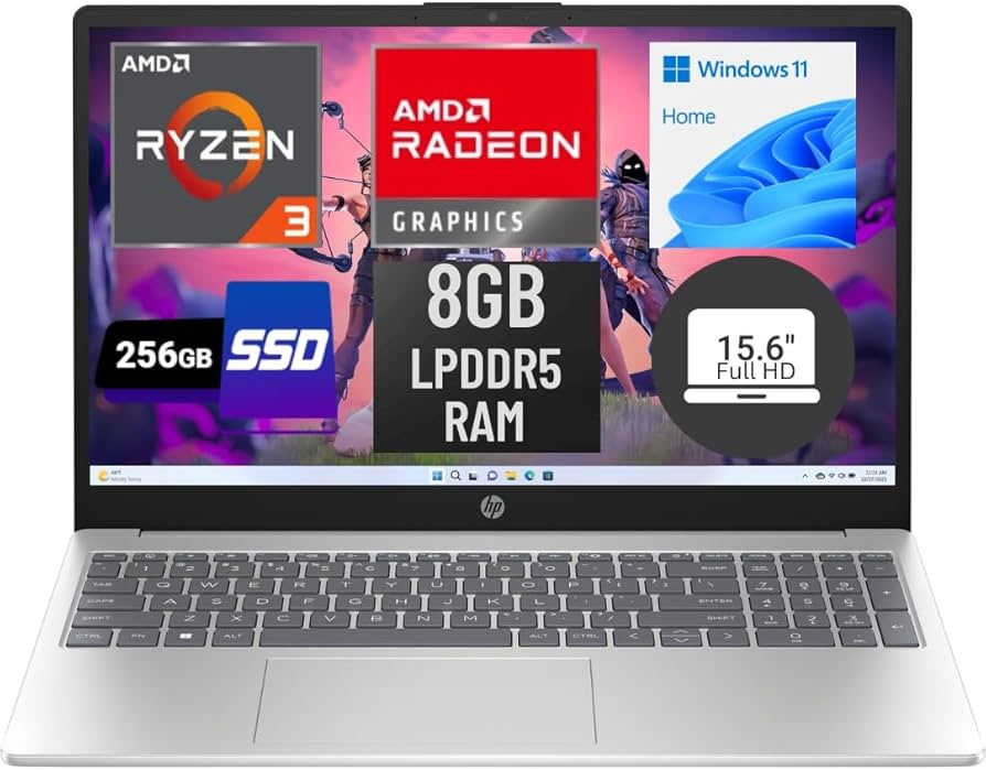NOTEBOOK HP 15-FC0013OD RYZEN3-7320U/8GB/256 SSD/15.6