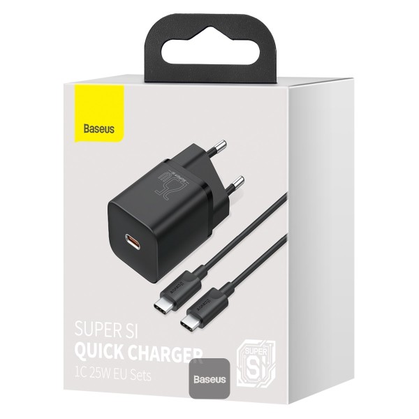 Baseus Super Si Quick Charger 1C 25W EU Sets 