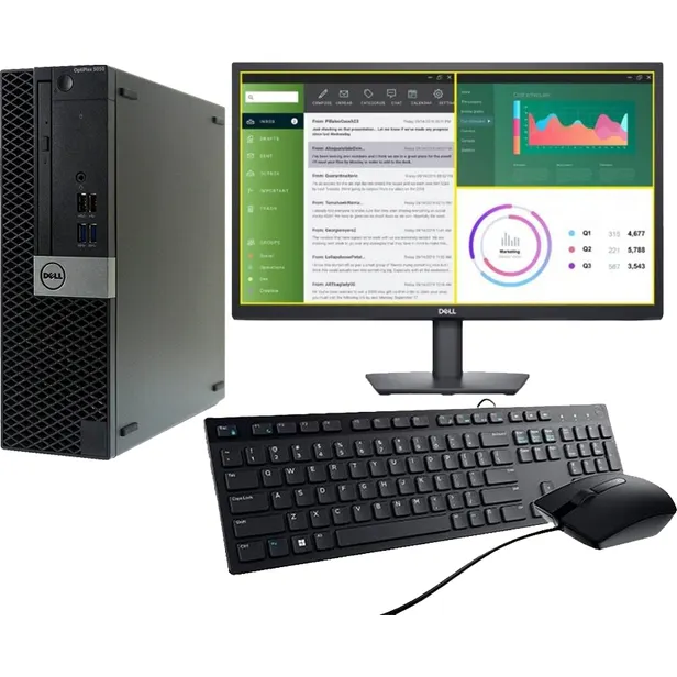 DESKTOP DELL SFF OPTIPLEX 3050 I3-6100/8GB/256 SSD/W10P + MONITOR E2222H